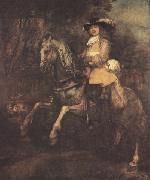 REMBRANDT Harmenszoon van Rijn portrait of Frederick Ribel on horseback (mk33) oil painting artist